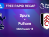 Video: Rýchla rekapitulácia | MW13: Spurs vs Fulham